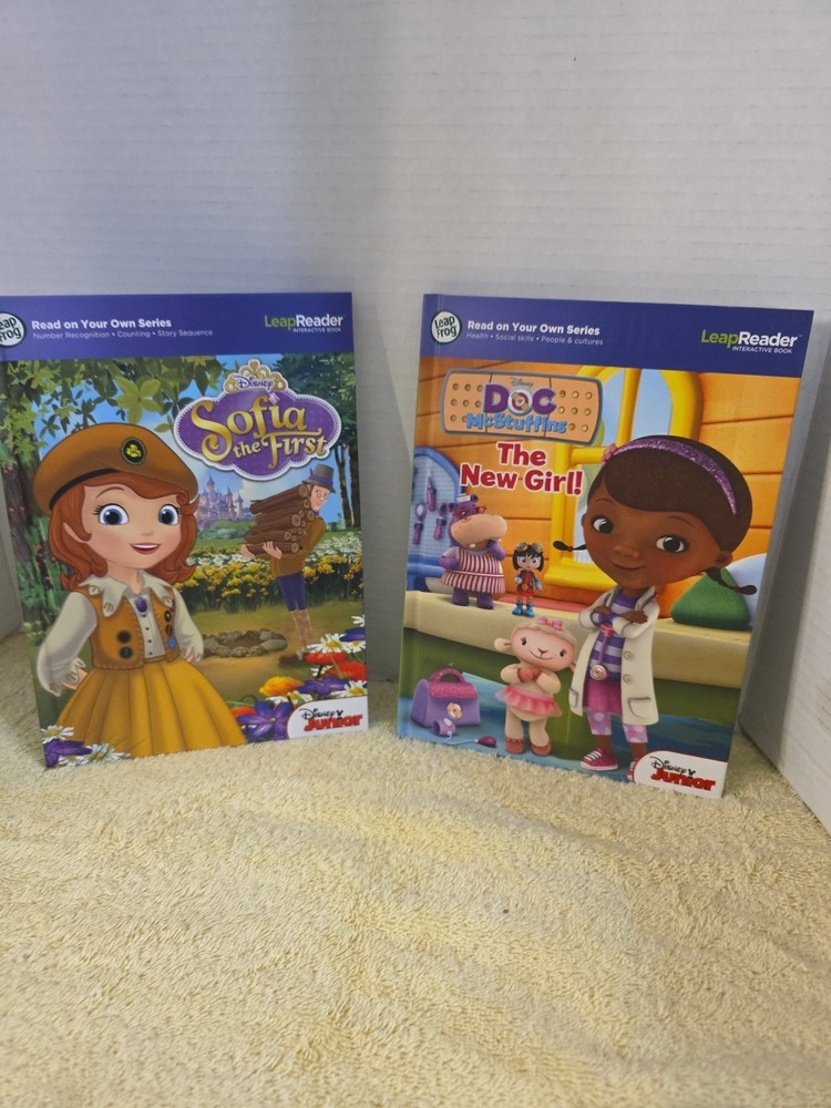 Leap Frog Leap Reader  Disney Reader Books New Doc Mcstuffins & Sofia The First