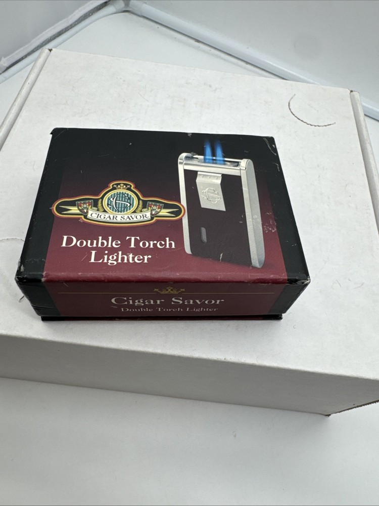 Cigar Savor Double Torch Lighter Works.