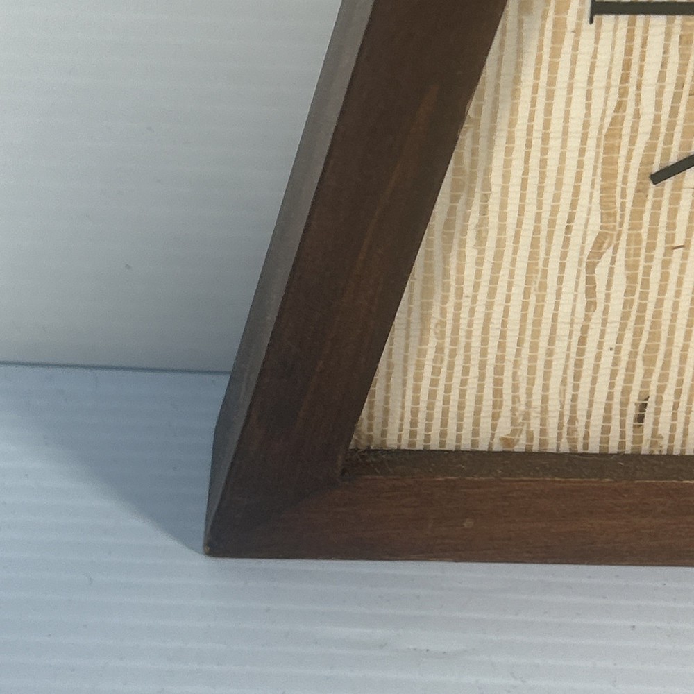 Rare MCM Triangle Sessions Wall Clock Made In Germany. Non-Working.