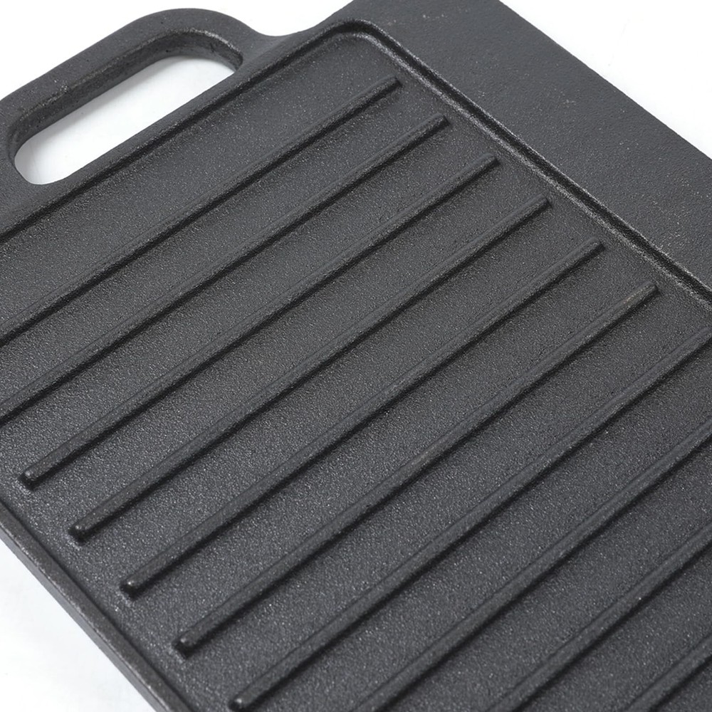 HAWOK Cast Iron Reversible Grill Rectangular Griddle 12.6x8 inch… Fast Shi