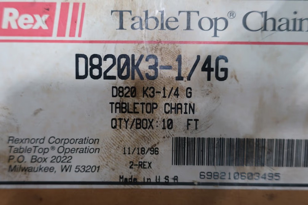 Rex D820K3-1/4G Tabletop Chain 10ft