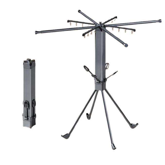 4-Legged Clothes Drying Rack Foldable, Portable Laundry Drying Rack w/ Sock Clip
