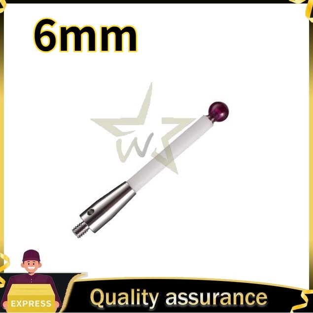 6mm CMM Touch Probe Stylus Ruby Ball Tip M4 Thread Ceramic Shaft 50mm Length