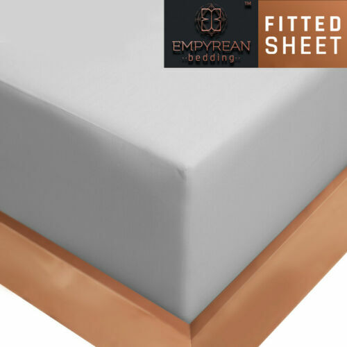 21” Extra Deep Pocket Ultra Soft Fitted Sheet with Corner Straps, King - Silver