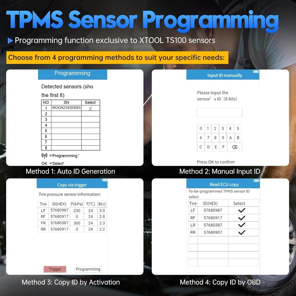 USED XTOOL TP150 Tire Sensor Programmer TPMS Relearn Activate Diagnostic Tool