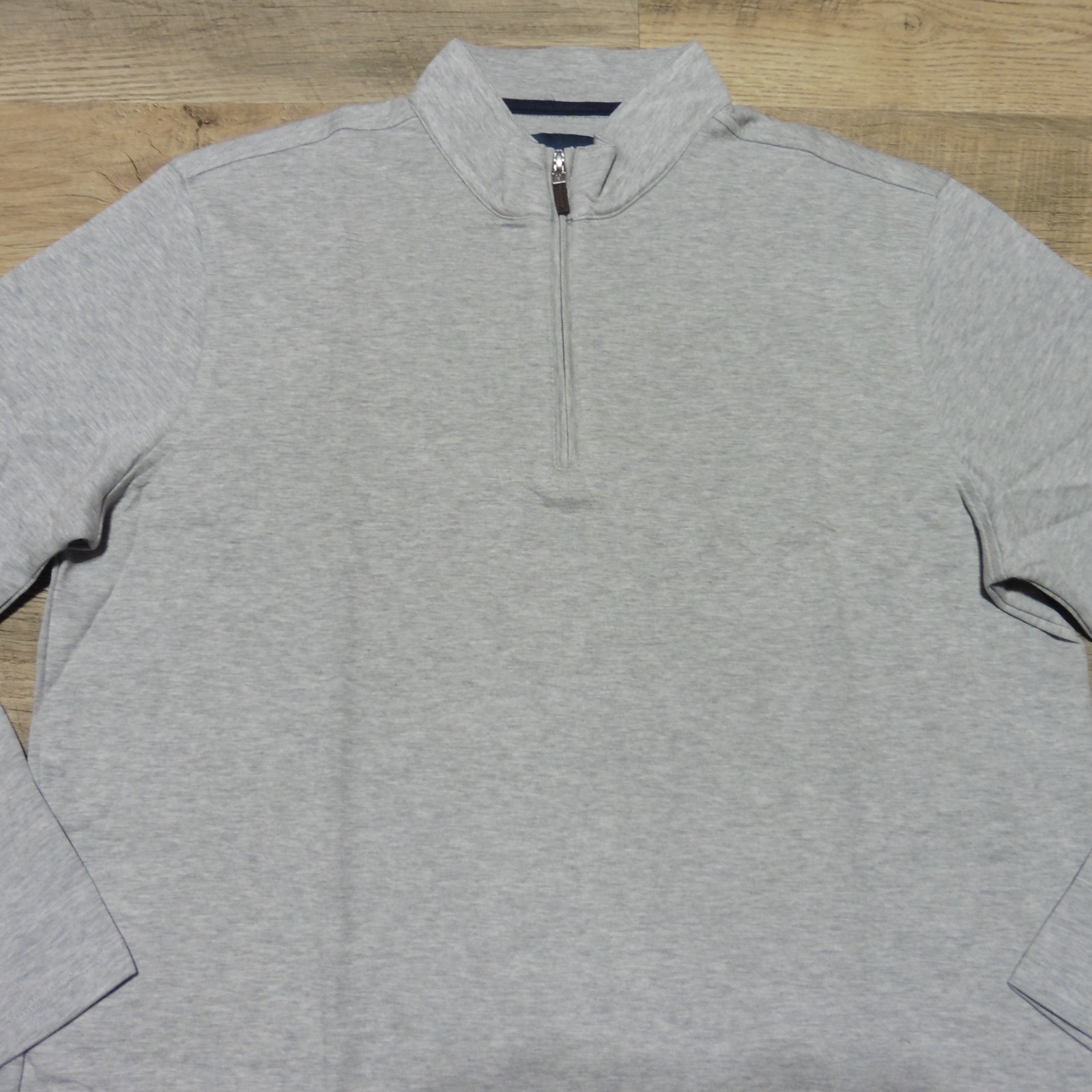 MIZZEN + MAIN Mens M MEDIUM PULLOVER KPI QUARTER ZIP GREY PERFORMANCE GOLF 1/4