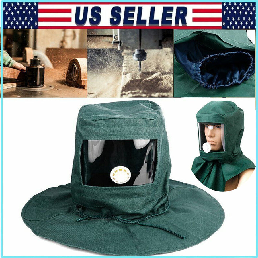 Sand Blasting Hood Cap Anti Wind / Sandblaster Tools Dust Protective Face Shield
