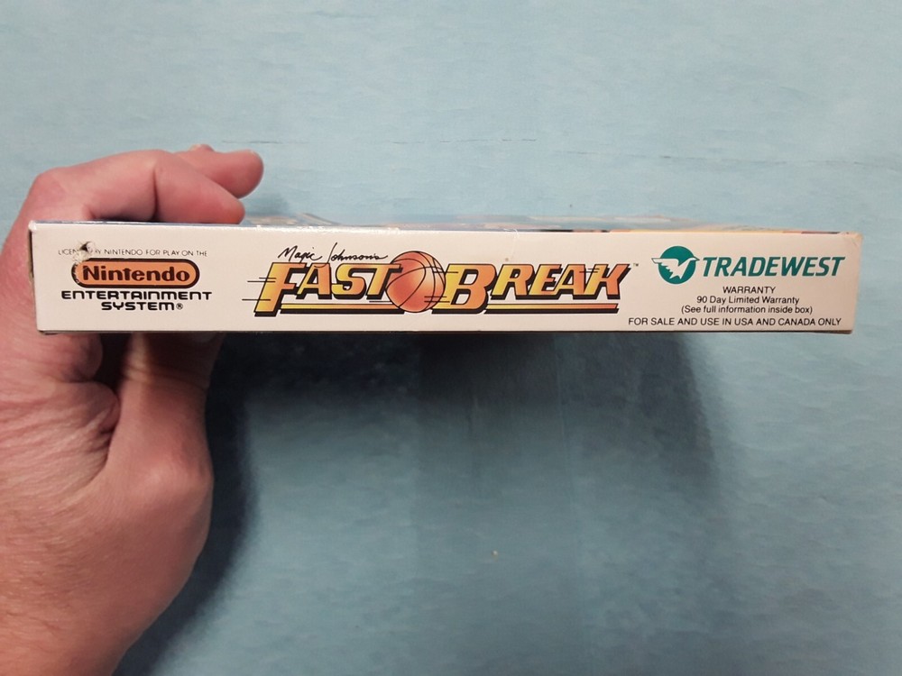 Magic Johnson's Fast Break (Nintendo) BOX ONLY+MANUAL+SLEEVE+FOAM+BOX PROTECTOR