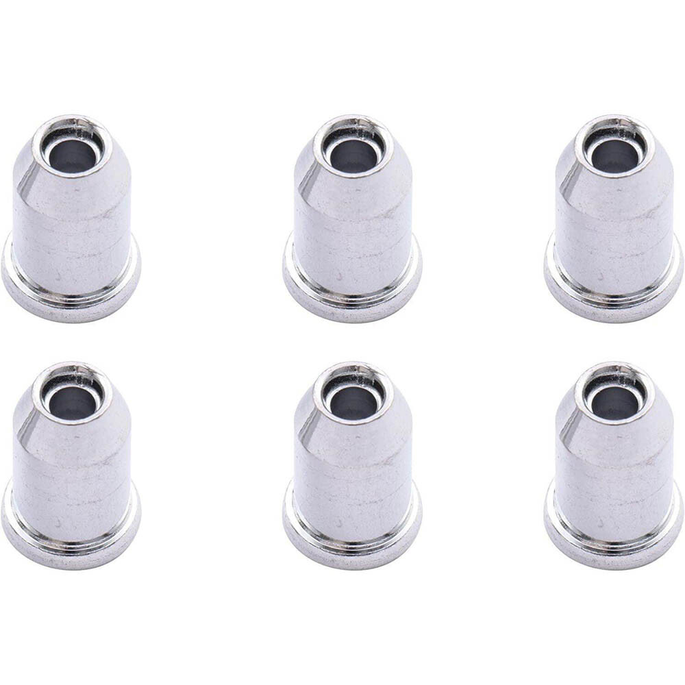 12Pc Chrome Guitar String Mounting Ferrules for Tele Electric String Thru Smooth