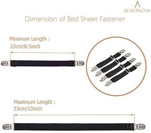 Adjustable Bed Sheet Straps Mattress Holder Clips
