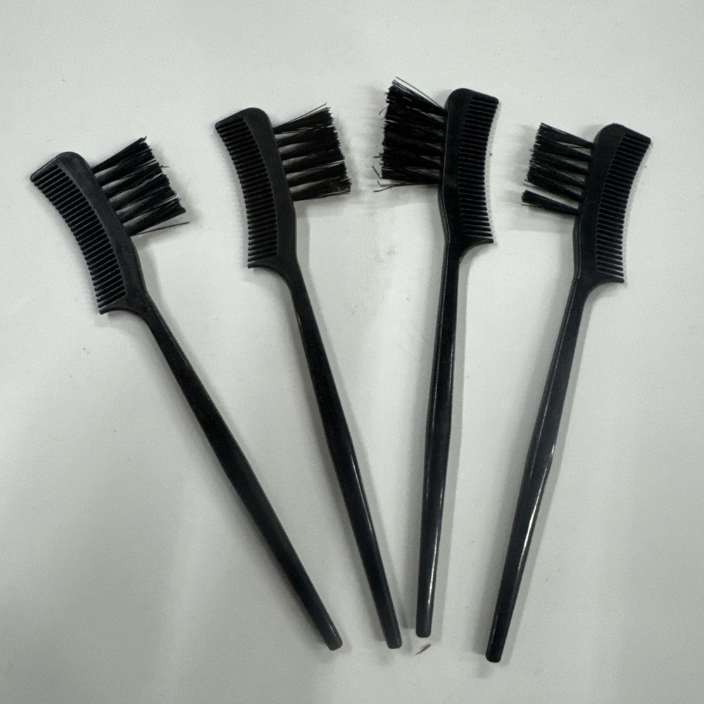 4 Pack - BASIC BEAUTY Eyebrow Brush & Eyelash Comb