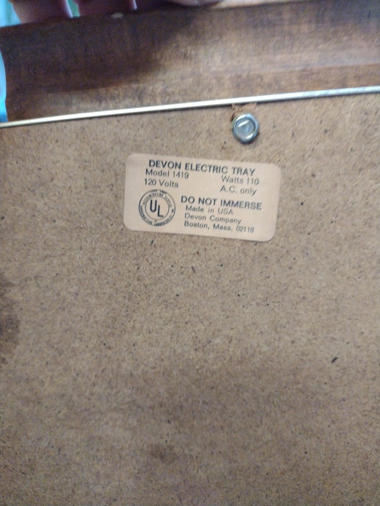 MSM Devon Electric Tray #1419 Vintage Works