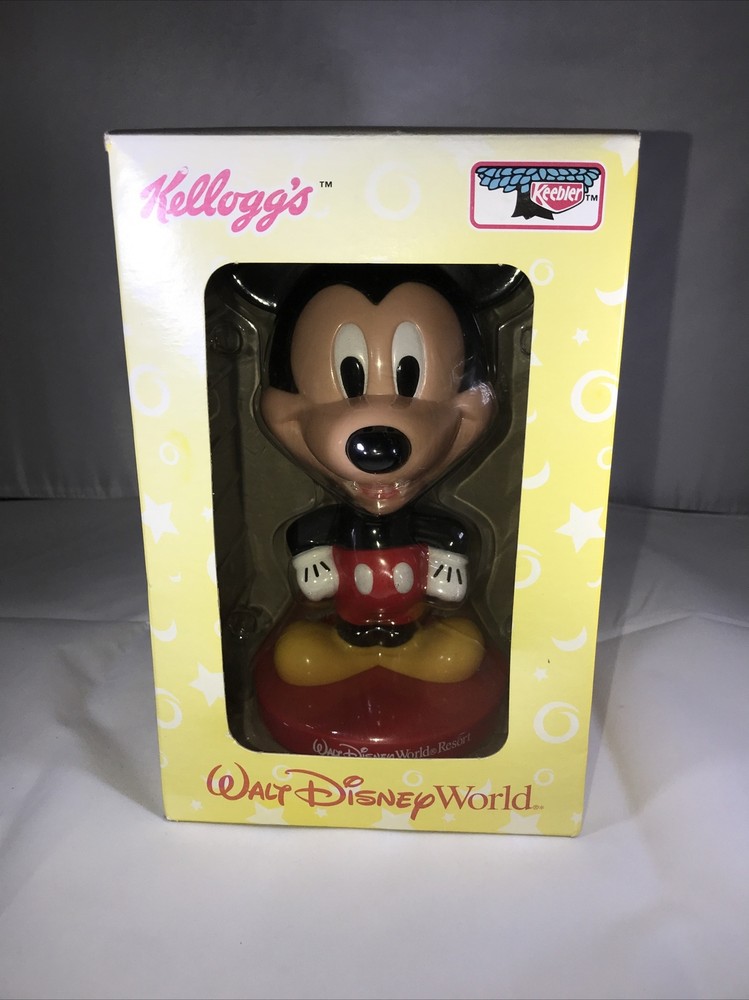 Mickey Mouse Bobblehead Walt Disney World Kelloggs 2002 NIB
