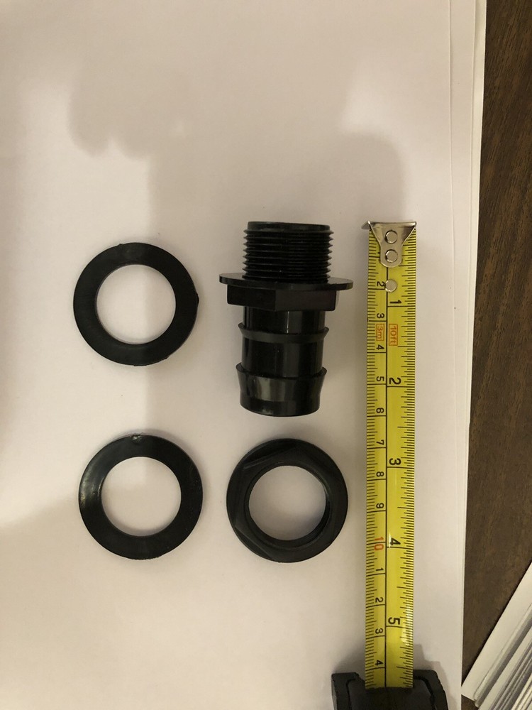 1” Barbed Threaded Outlet/ Bulkhead Hydroponics