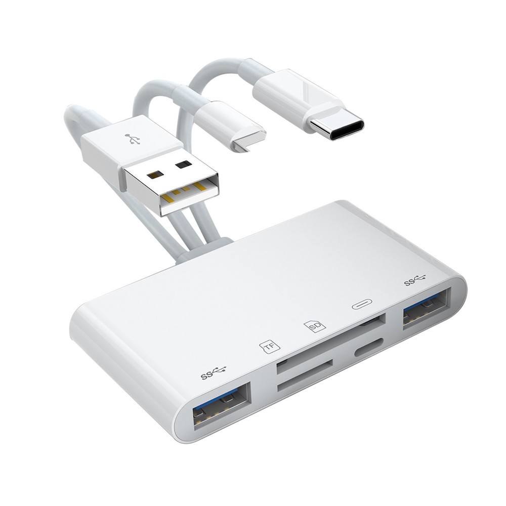 1PC 5 in 1 Memory Card Reader USB 3.0 OTG Adapter SD Card Reader For iPhone/iPad