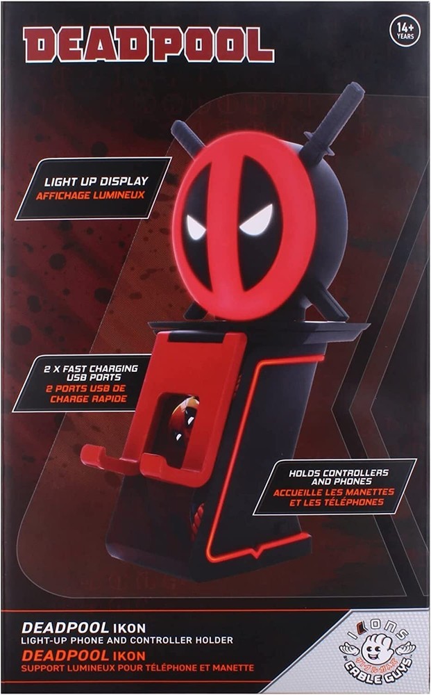 Cable Guys Marvel Deadpool Ikon "Light-Up" Phone & Controller Holder *IN HAND*