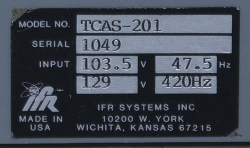 IFR TCAS-201 Ramp Reply Traffic Alert/Collision Detection System Test Set