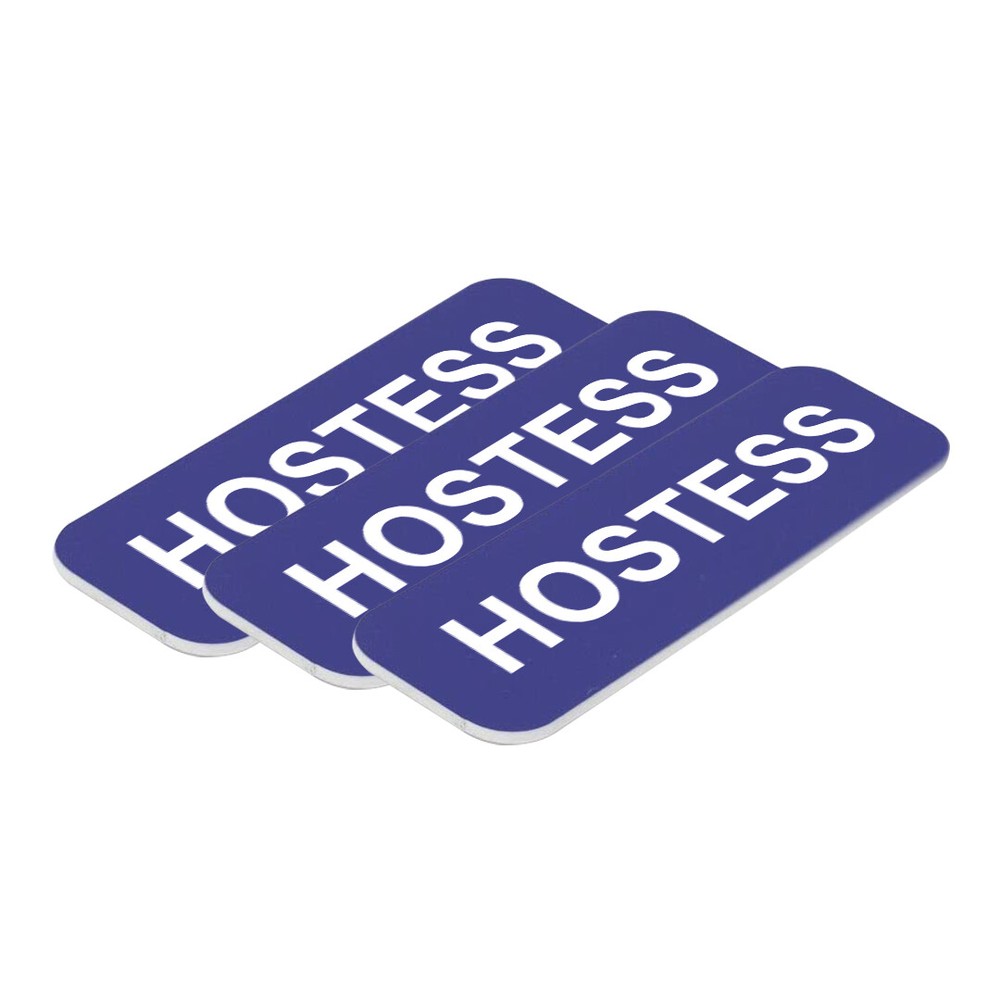 Hostess 1 x 3" Name Tag, (3 Pack)