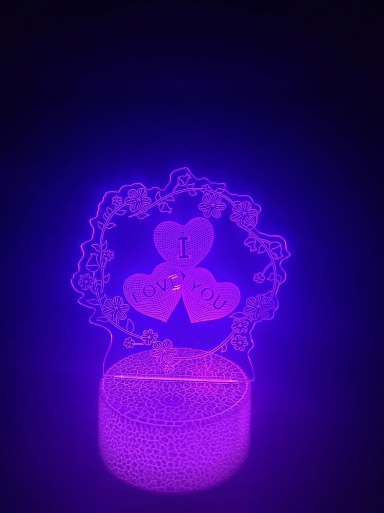 3d Lamp Illusion I LOVE YOU