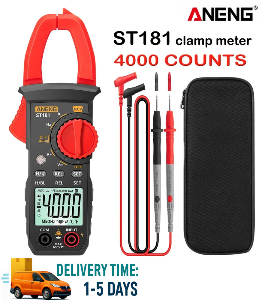 Digital Multimeter Tester AC DC Volt Ohm Amp Clamp Meter Auto Range LCD Handheld