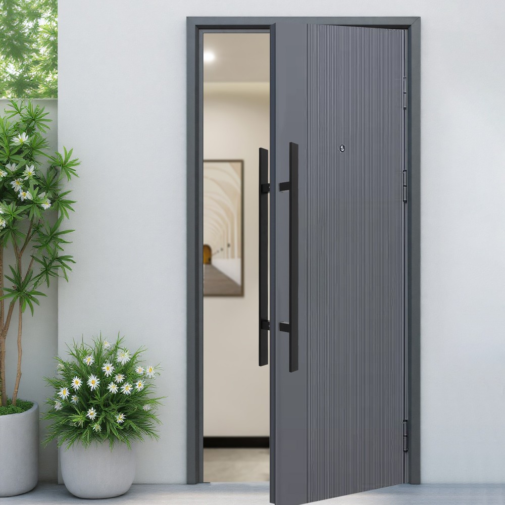 Stainless Steel Double Sided Push Pull Door Handle, H-shaped Door Pull Handle