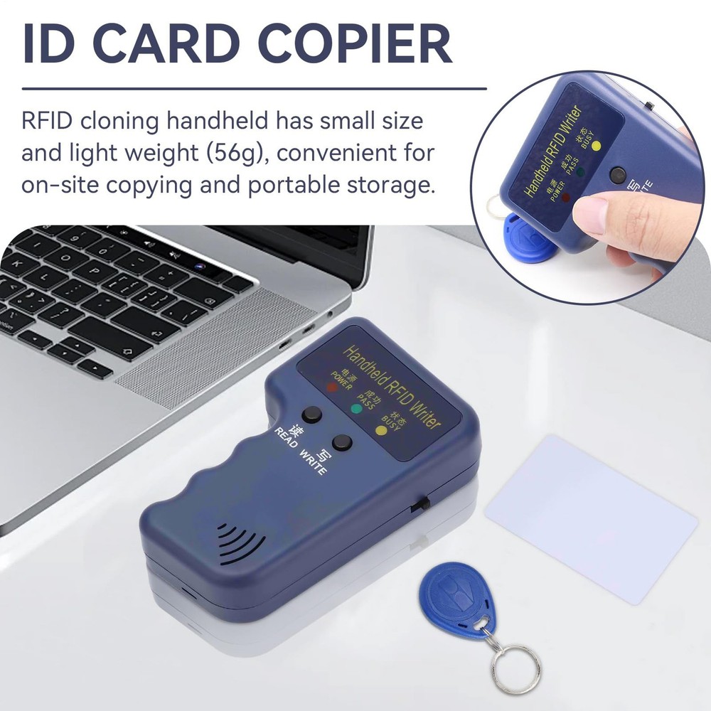 125KHz HANDHELD RFID FOB COPIER READER WRITER DUPLICATOR
