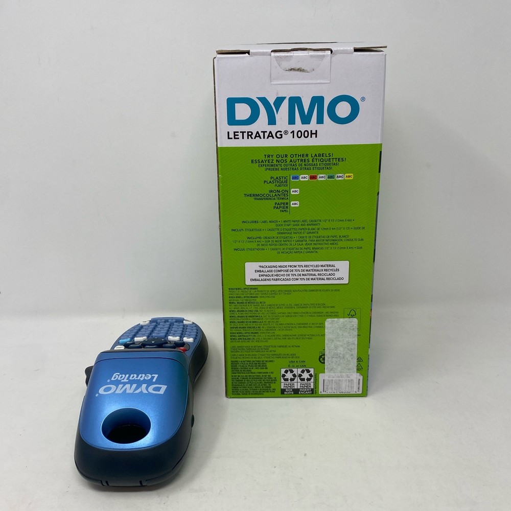 DYMO LetraTag LT-100H Plus Label Maker, Blue, ABC Keyboard