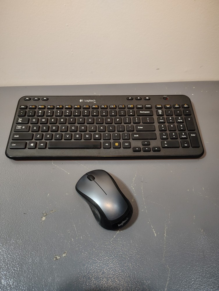 Logitech K360 Wireless Keyboard & Silver Mouse M310 Unifying Logo
