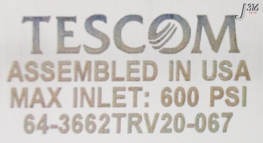 39503 TESCOM HIGHLY SENSITIVE PRESSURE REDUCING REGULATOR 64-3662TRV20-067