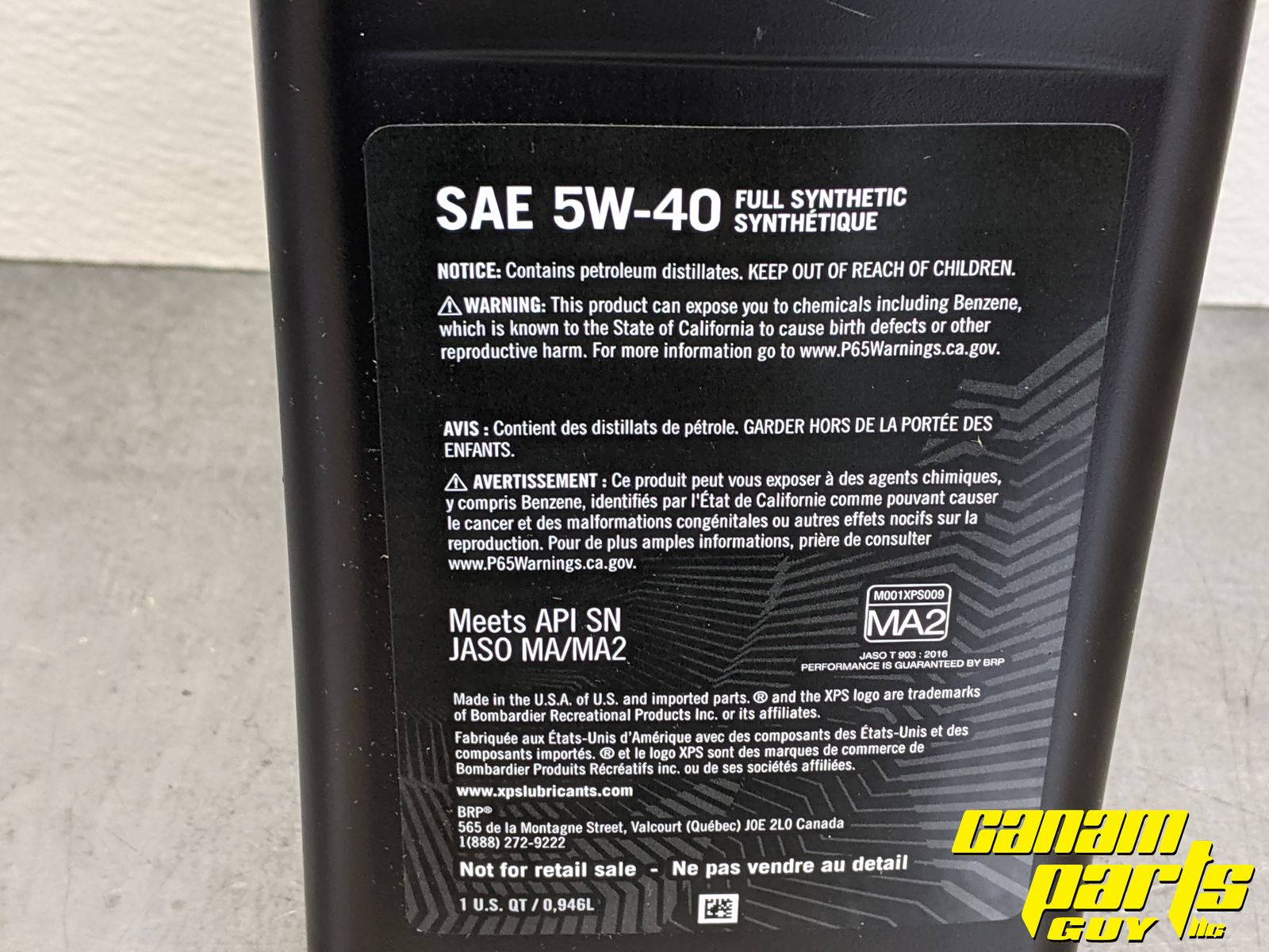 CanAm XPS Renegade Maverick Outlander FULL SYNTHETIC Oil Change Kit SAE 5W-40 4T
