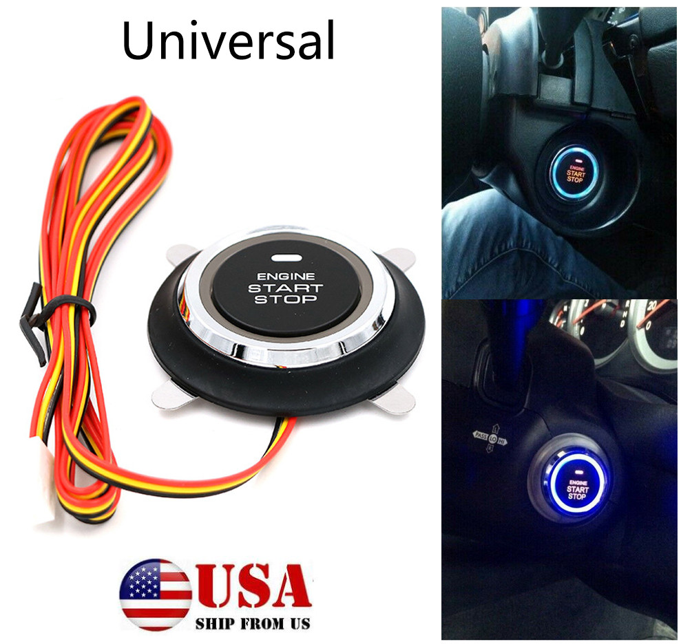 12V Car Engine Start Stop Push Button Keyless Entry Ignition Starter Switch(USA)