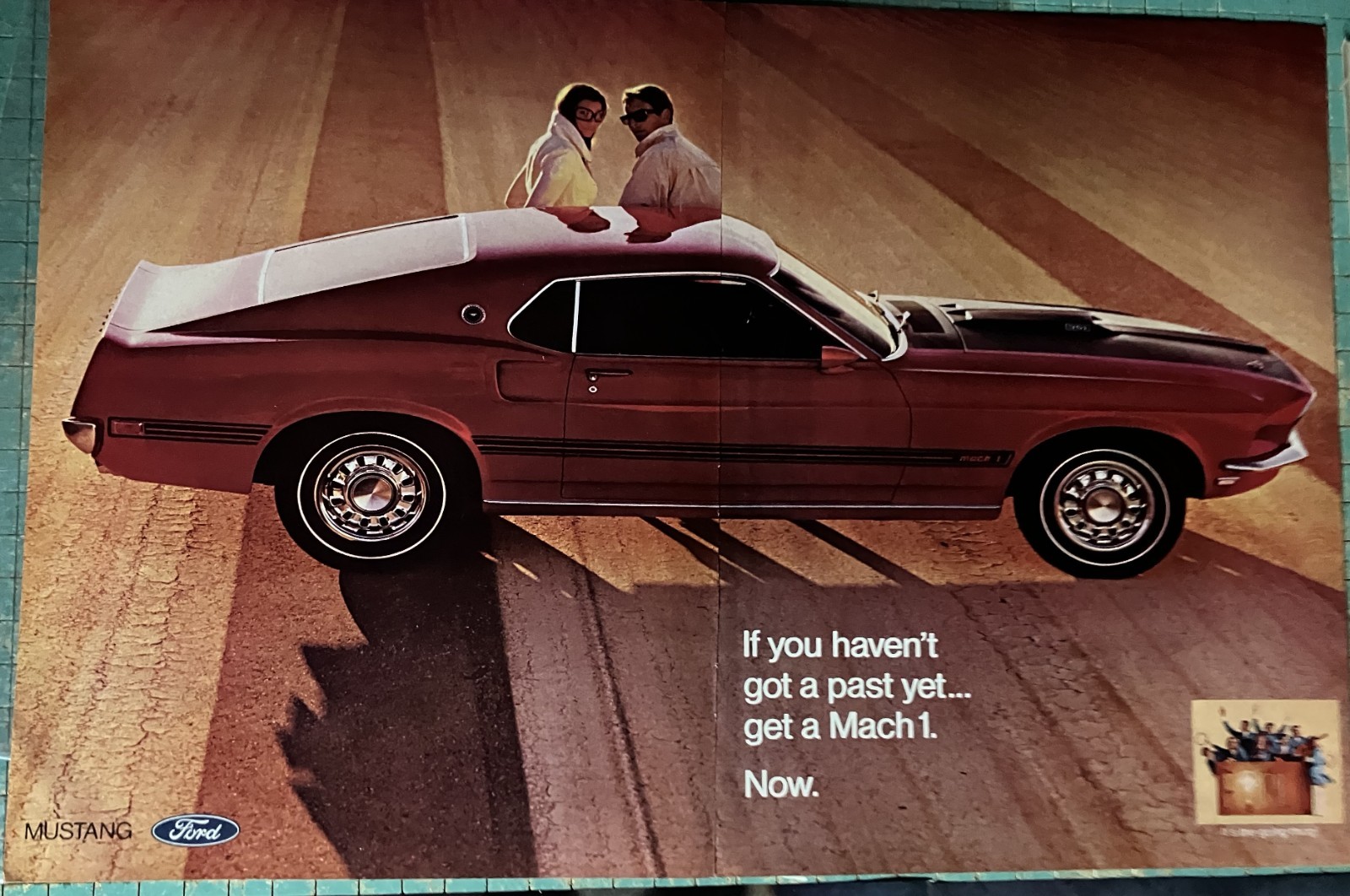 Lot of 3 1969 Ford Mustang Mach 1 V8 428 Cobra Jet *Original* car ad print c