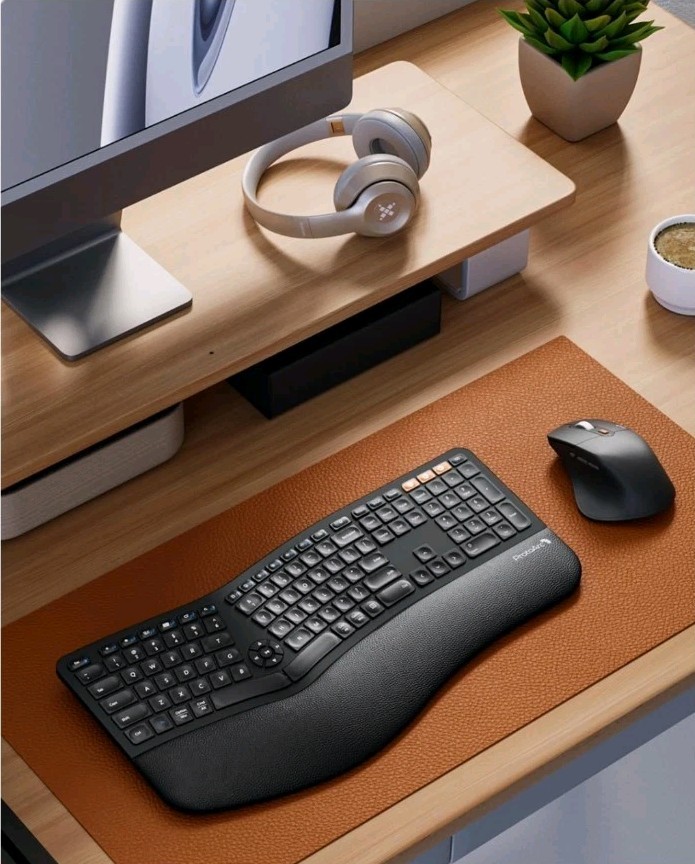 ProtoArc EKM01 Plus Ergonomic Wireless Keyboard & Mouse Combo