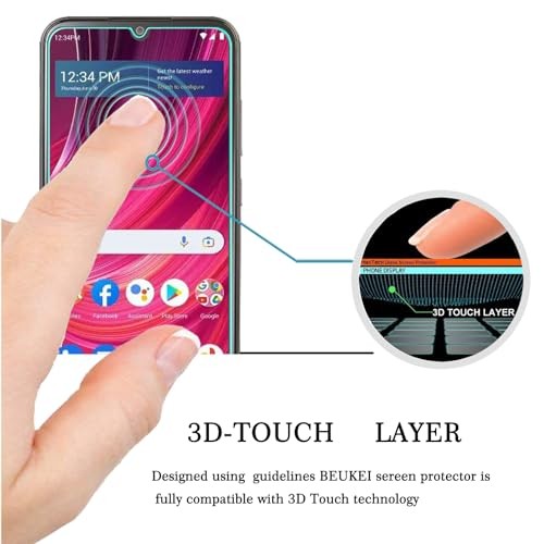 (3 Pack) Compatible for BLU View 4 (B135DL) Screen Protector Tempered