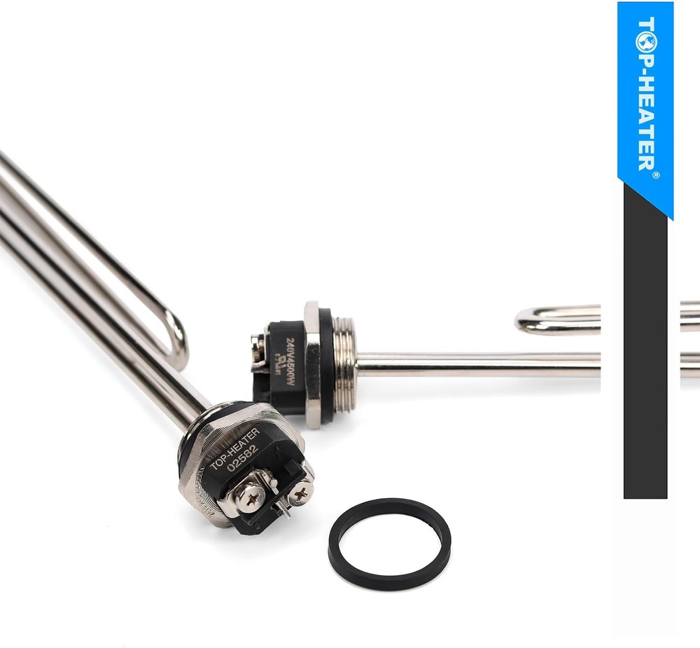 Water Heater Element 4500W,Screw-in,Foldback Type 02582 Silver