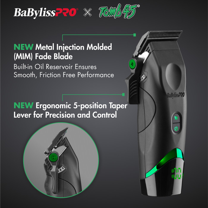BaBylissPro Tomb45 Wireless-Charging Hair Clipper - BRAND NEW | FXT45C + Pad