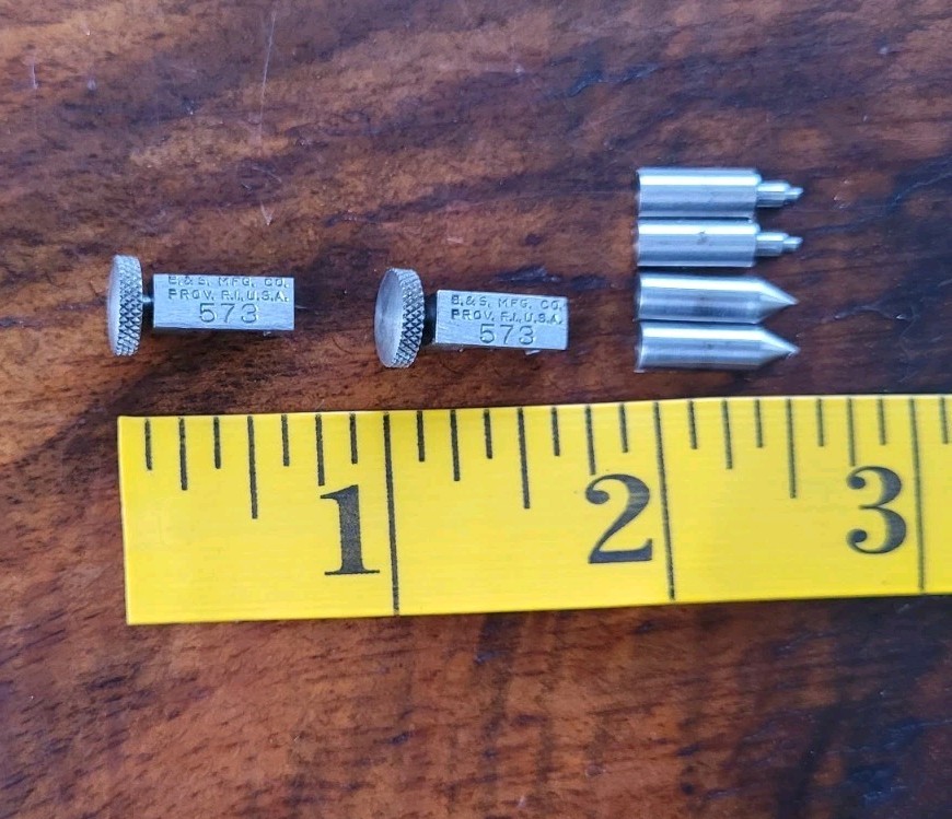 Brown & Sharpe No. 573 Center & Small Hole Attachment Set Machinist Tools USA
