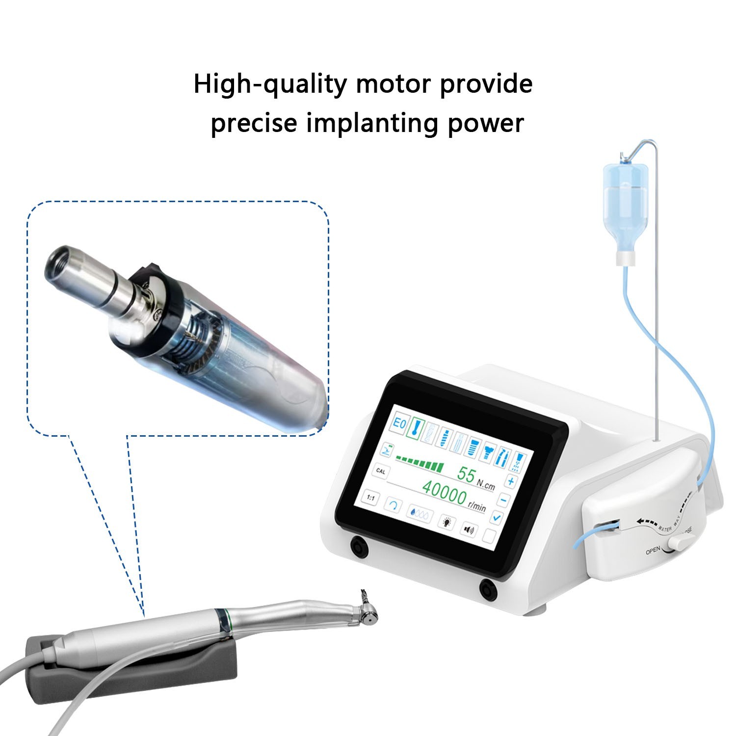 USA Dental Piezo Surgery & Implant Motor Bone Cutter 2 in 1 Implant System Touch