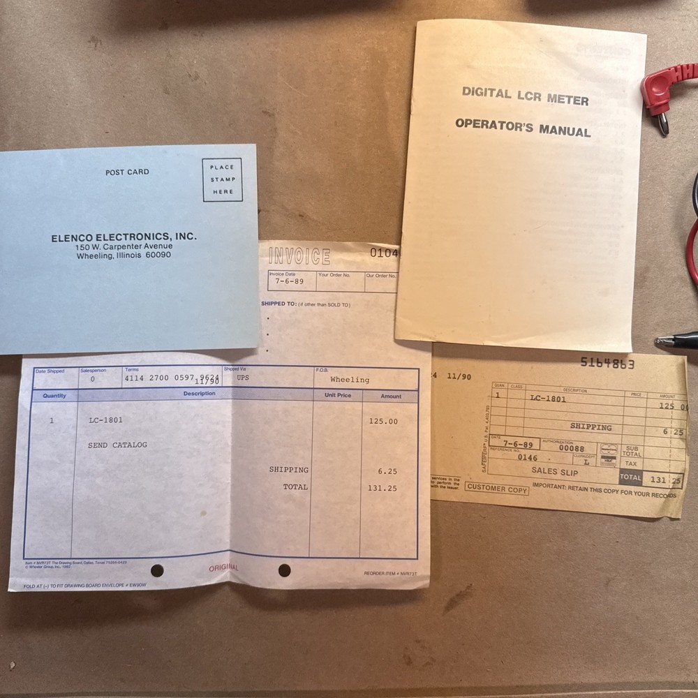 ELENCO LCR-1801 Digital Meter Frequency Temperature DC Volt Diode Open Box