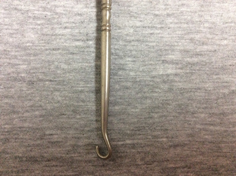 Vintage Bakelite & MOP Button Hook & Cuticle Grooming Tool
