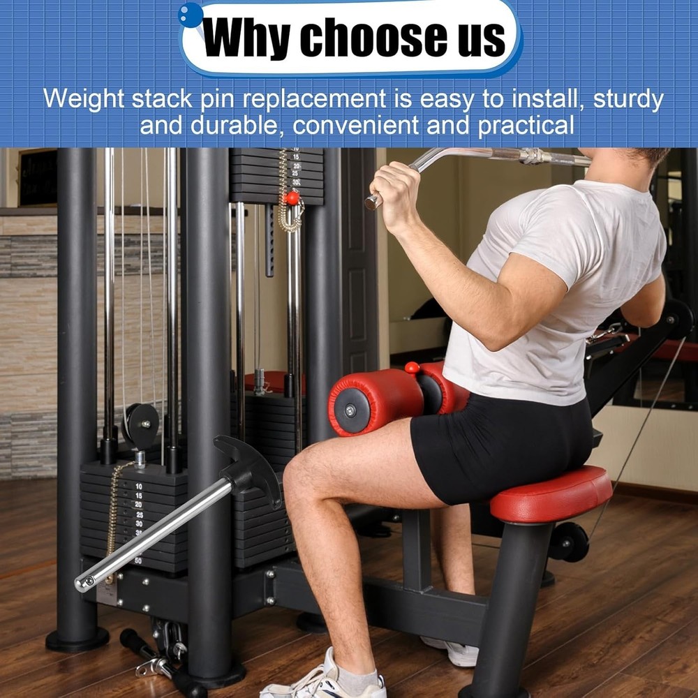 Weight Stack Pin Locking Space Universal Selector Loading Pin for Home Gym Ex...