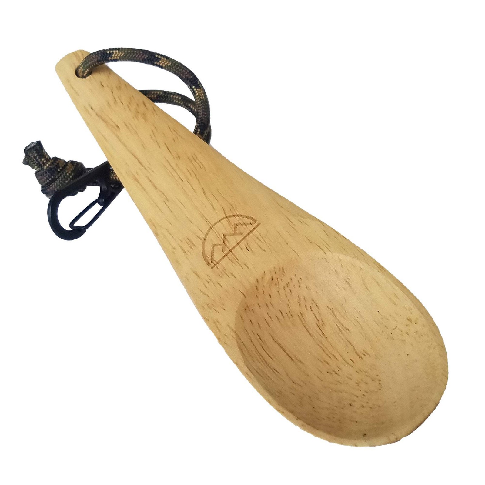 Hand Carved Nordic Spónn - Solid Wood Camp Spoon