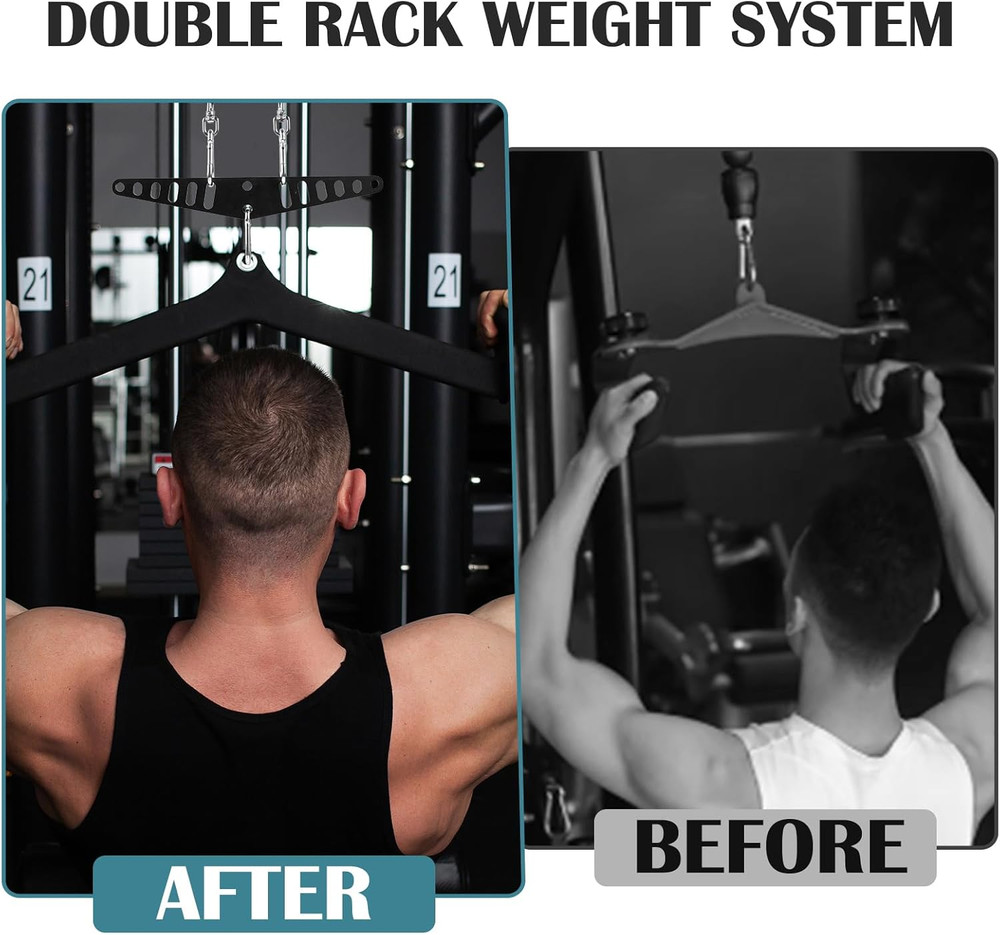 Professional Multi-Grip LAT Pulldown Bar for Home Gym Cable Systems