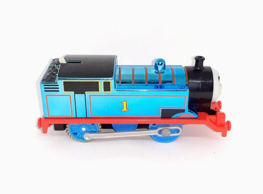 Thomas & Friends Motorized Trackmaster Metallic Blue Thomas Train Mattel 2013