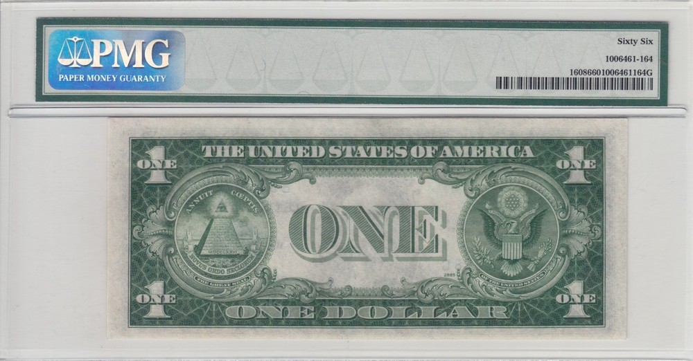 1935A $1 Silver Certificate Note FR#1608 PMG CU 66 E86595038C