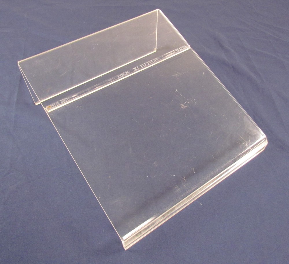 Single Pre-Owned 3" Acrylic Plexiglass Shoe Pair Angled Riser Display Stand PC6