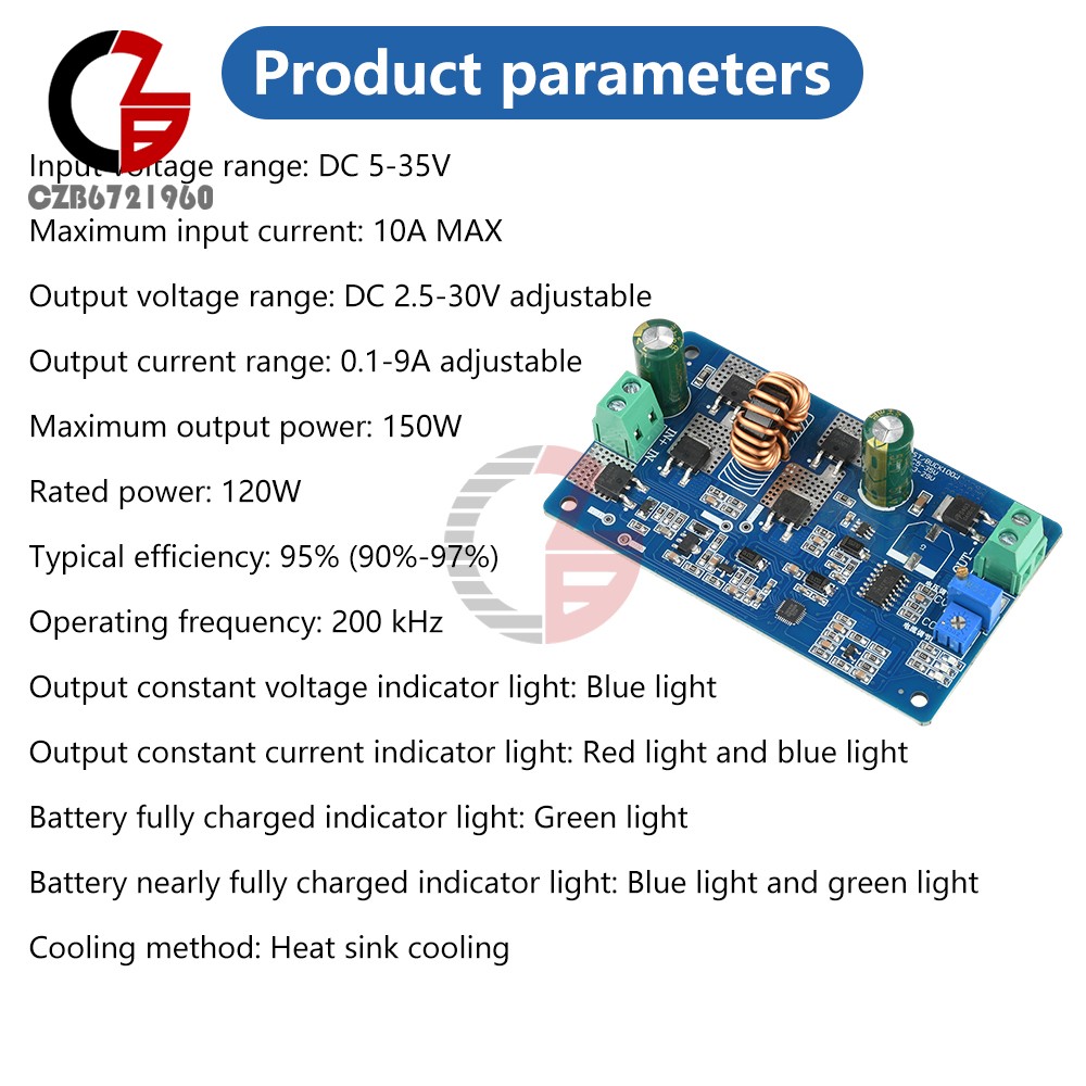5-35V 10A DC-DC Auto Boost Buck Module CC-CV Battery Charging LED Driver Module