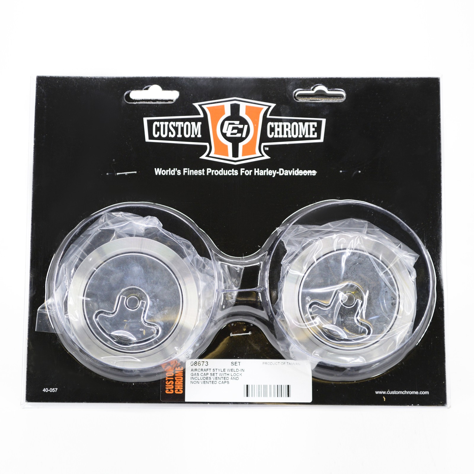 Pair Chrome Gas Caps Aircraft-Style Weld-In Locking Vented & Non-vented Set