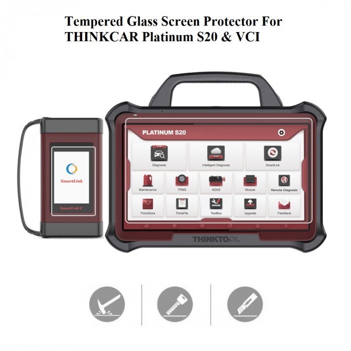Tempered Glass Screen Protector for ThinkCar ThinkTool PLATINUM S20 and VCI