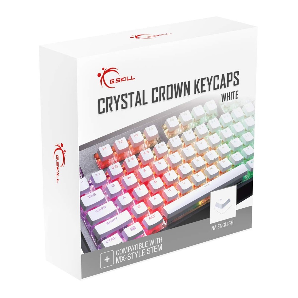 G.Skill Crystal Crown Keycaps - Keycap Set with Transparent Layer for White